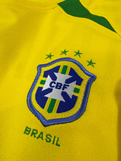 2011 NIKE BRAZIL HOME JERSEY RONALDINHO 11 LONG SLEEVE-(M)