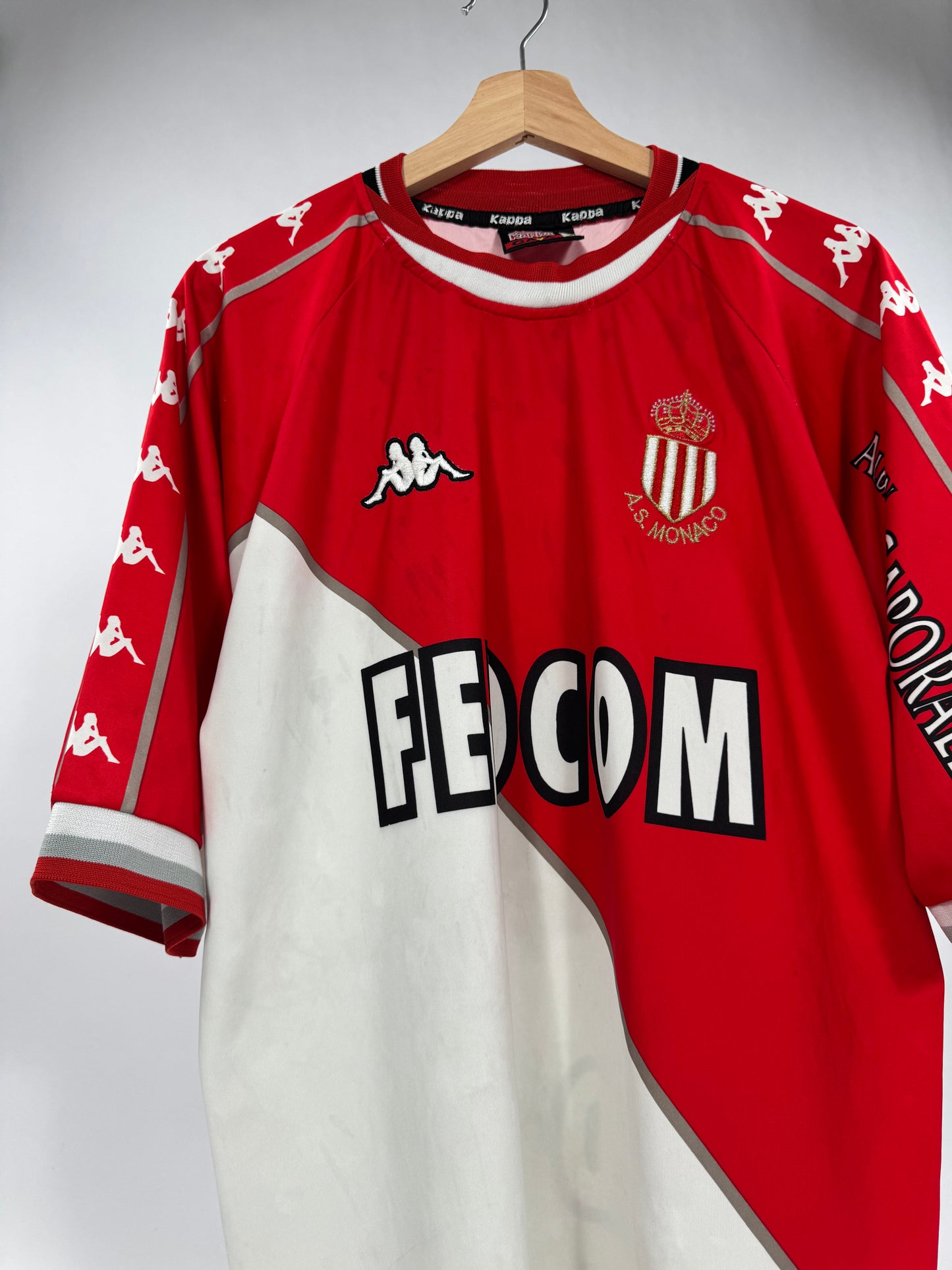 1999/2000 KAPPA AS MONACO HOME JERSEY MARQUEZ 4-(XL)