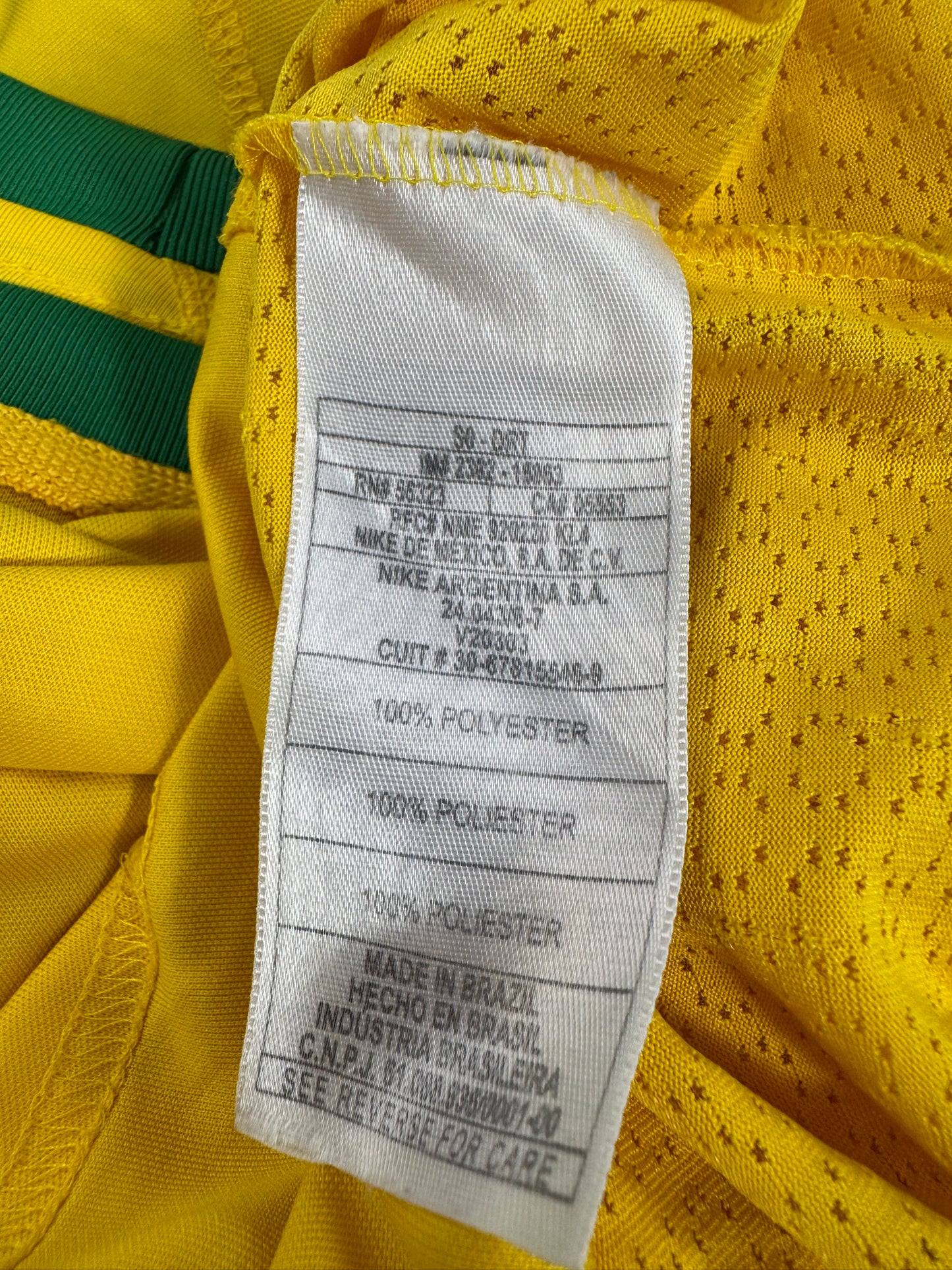 2001 NIKE BRAZIL HOME JERSEY RONALDINHO 7 (XL)