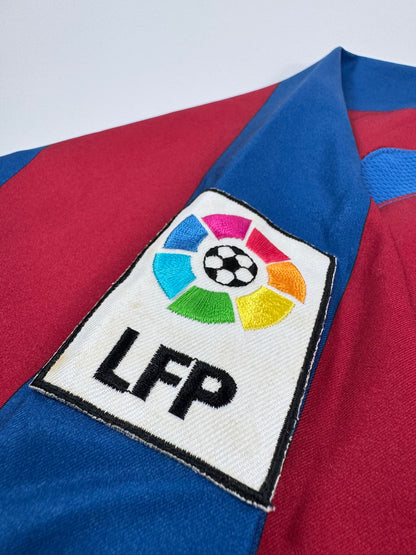 2005/06 NIKE T90 FC BARCELONA HOME JERSEY RONALDINHO 10 (S)