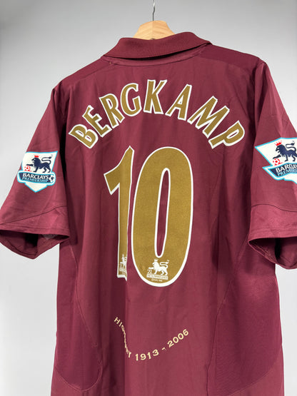 2005/06 NIKE T90 ARSENAL JERSEY BERGKAMP 10 9 (L)