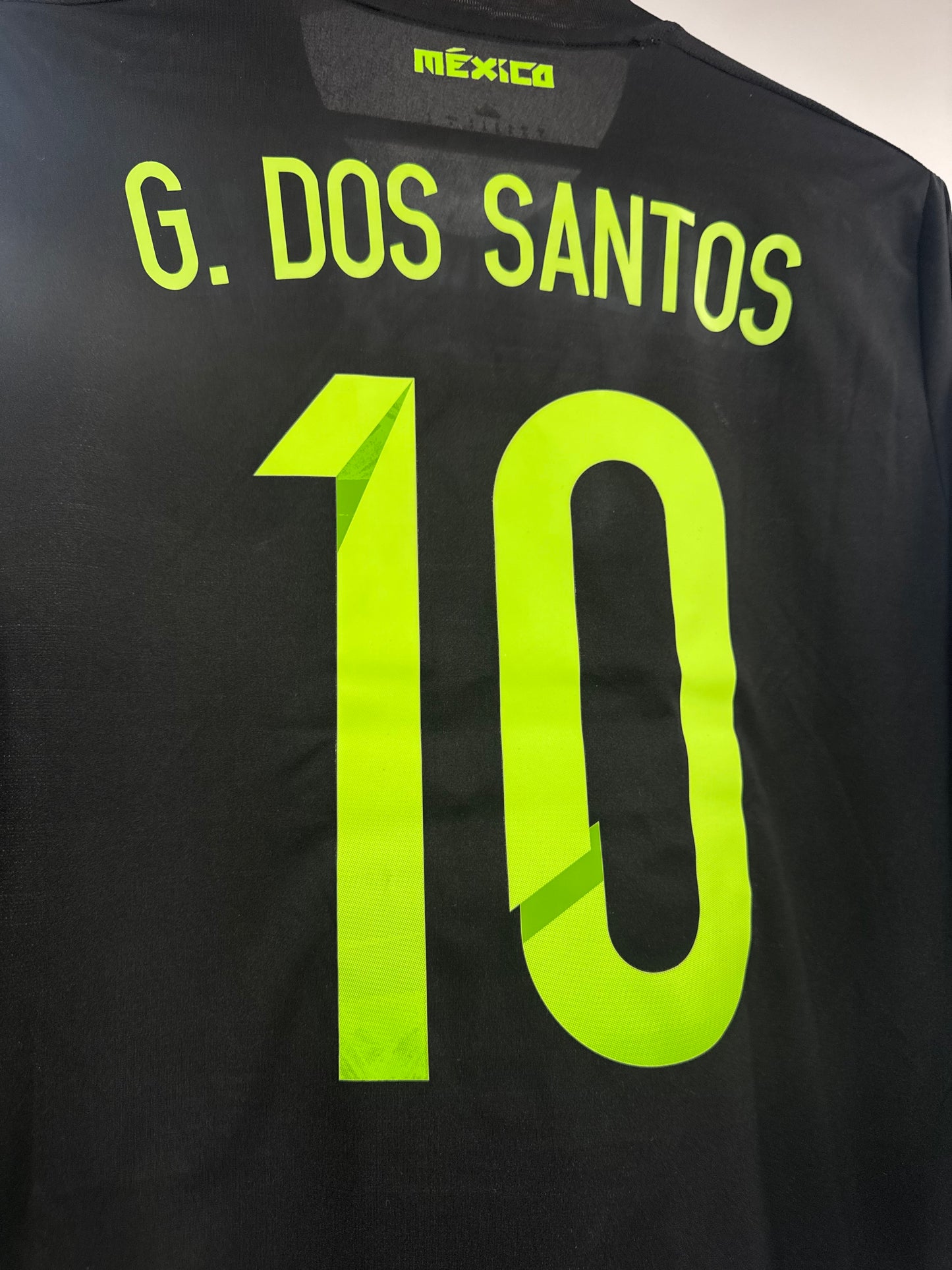 2015 MEXICO HOME JERSEY GIO DOS SANTOS ADIZERO PLAYER ISSUE SIZE 8(L)