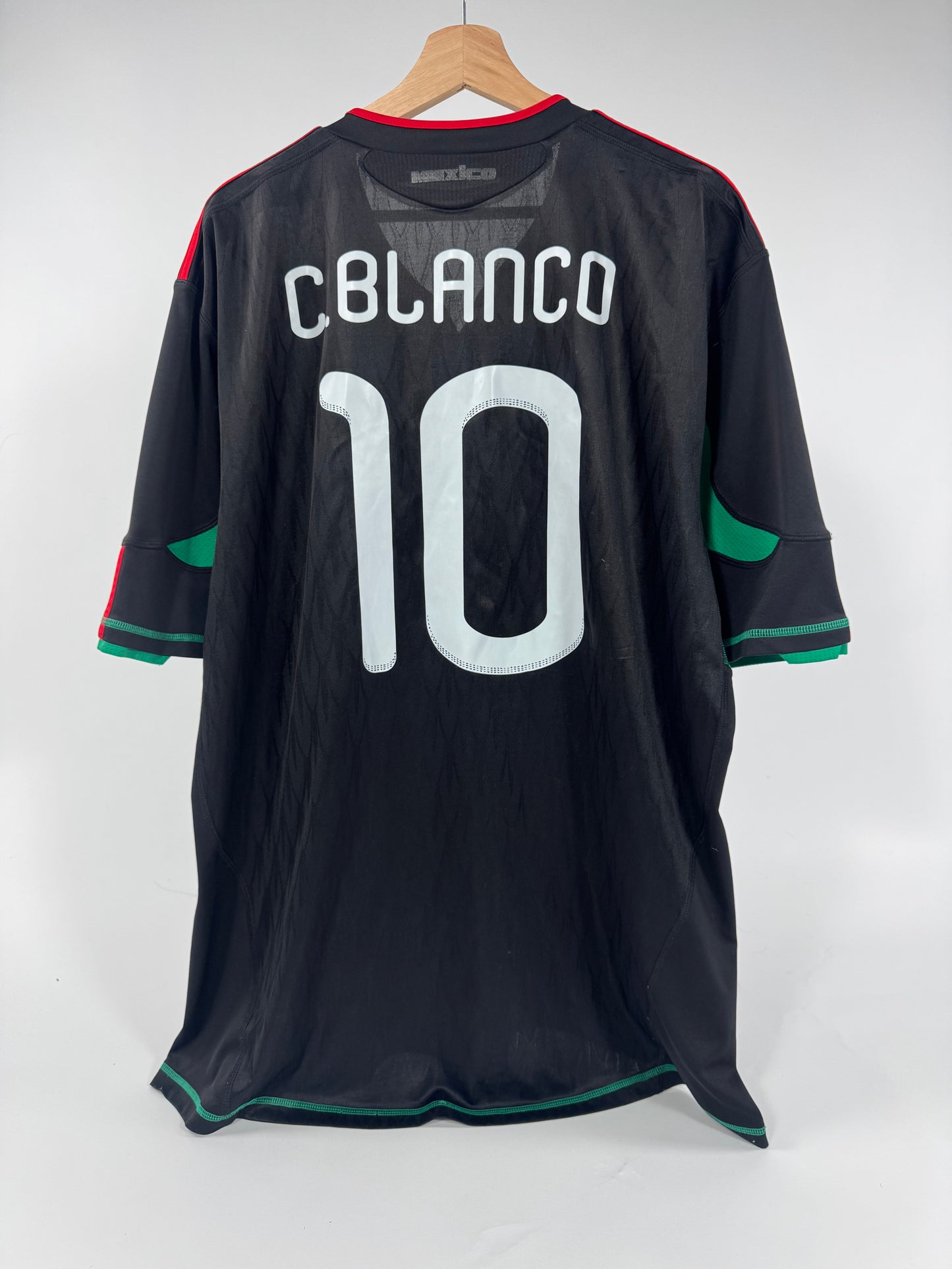 2010 ADIDAS MEXICO AWAY JERSEY CUAUHTEMOC BLANCO 10 (2XL)