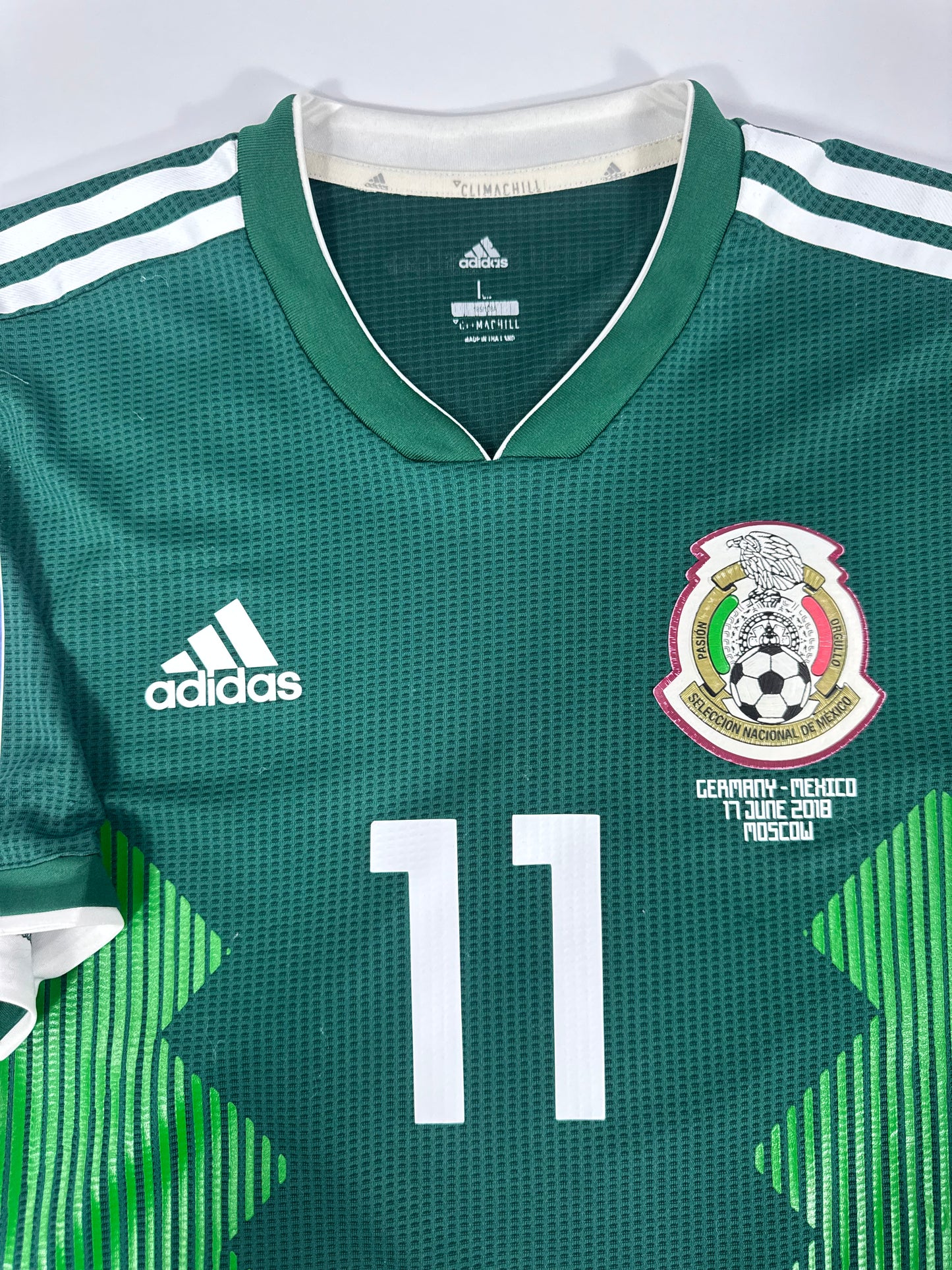 2018 ADIDAS MEXICO HOME JERSEY CARLOS VELA 11 PLAYER VERSION (L)
