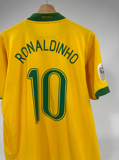 2006 NIKE BRAZIL HOME JERSEY RONALDINHO 10 (M)