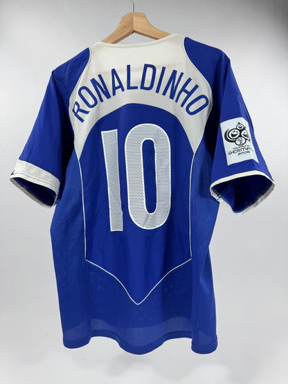 2004/05 NIKE T90 BRAZIL AWAY JERSEY RONALDINHO 10 (M)