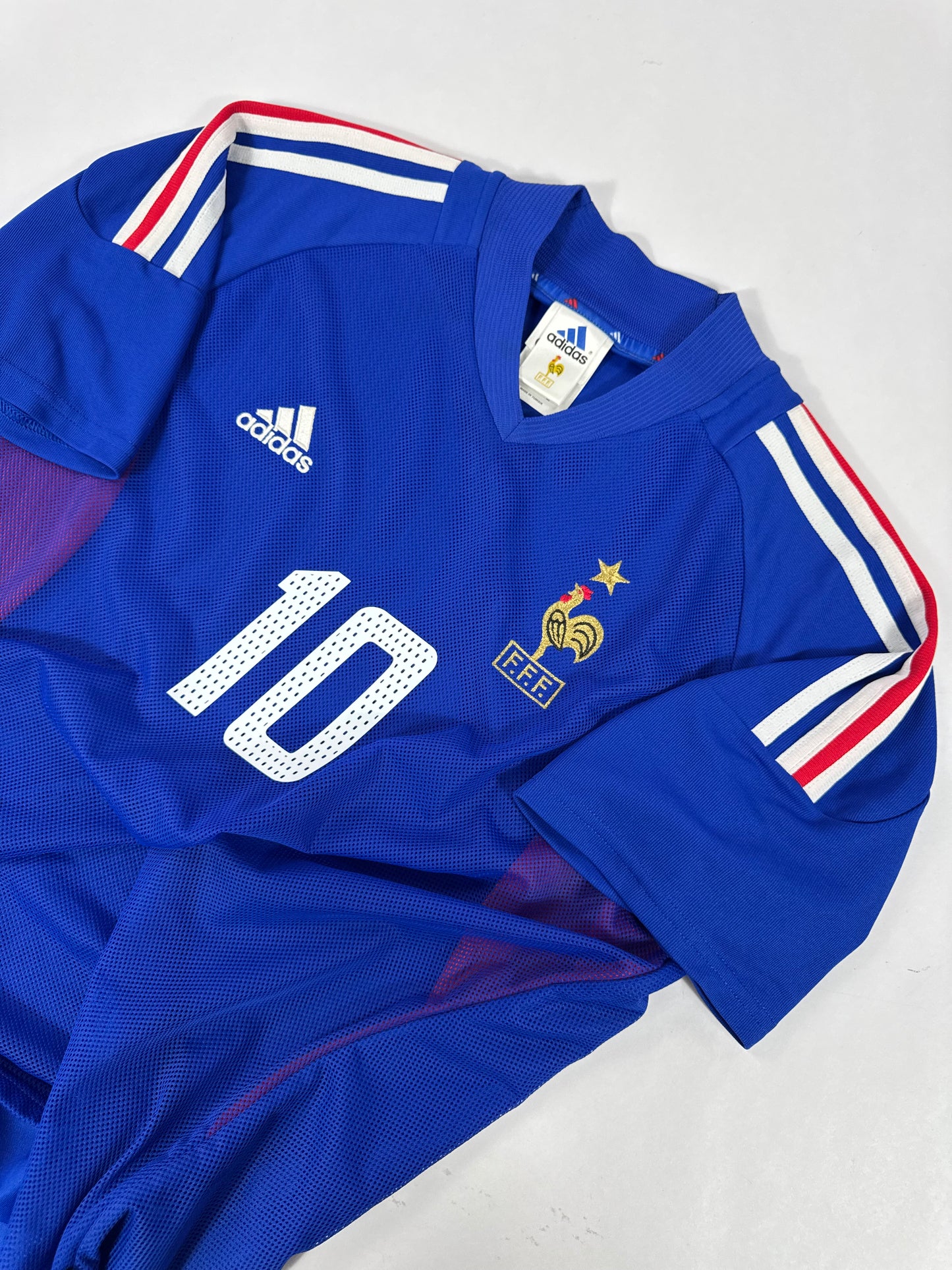 2002 ADIDAS FRANCE HOME JERSEY ZIDANE 10-(M)