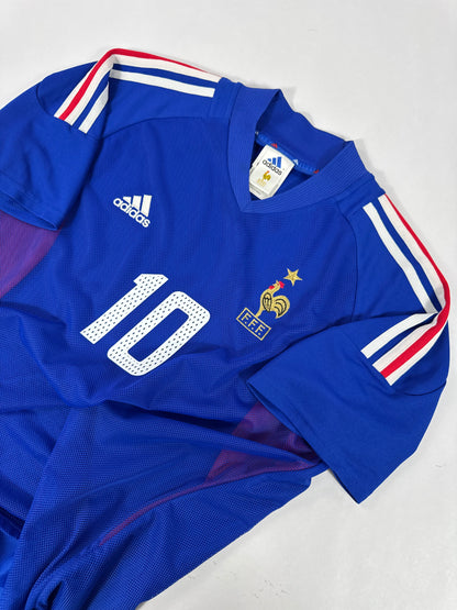 2002 ADIDAS FRANCE HOME JERSEY ZIDANE 10-(M)