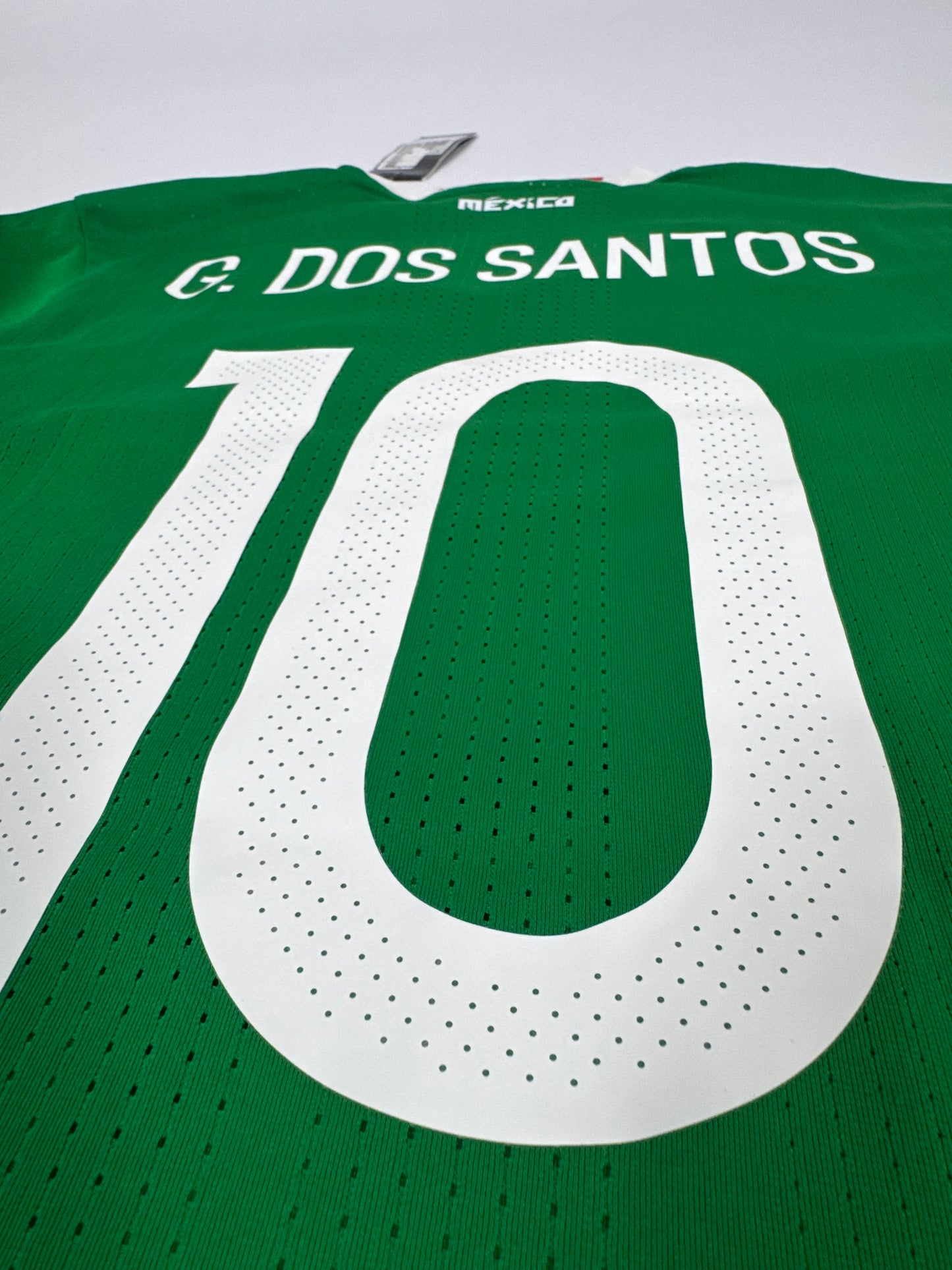 2017 ADIDAS MEXICO HOME JERSEY ADIZERO PLAYER ISSUE GIO DOS SANTOS SIZE 8 (L)