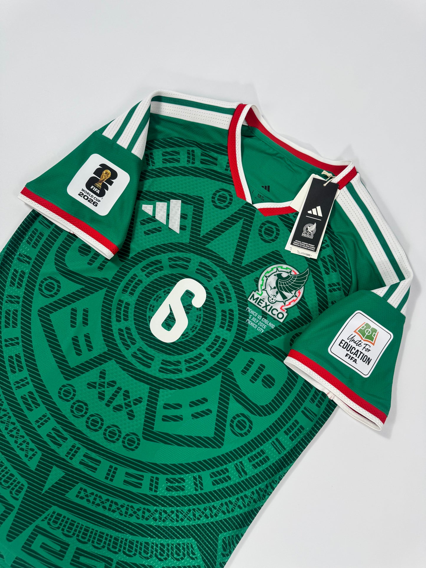 2026 ADIDAS MEXICO HOME AUTHENTIC JERSEY NEW WITH TAGS ERIK LIRA 6 (L)