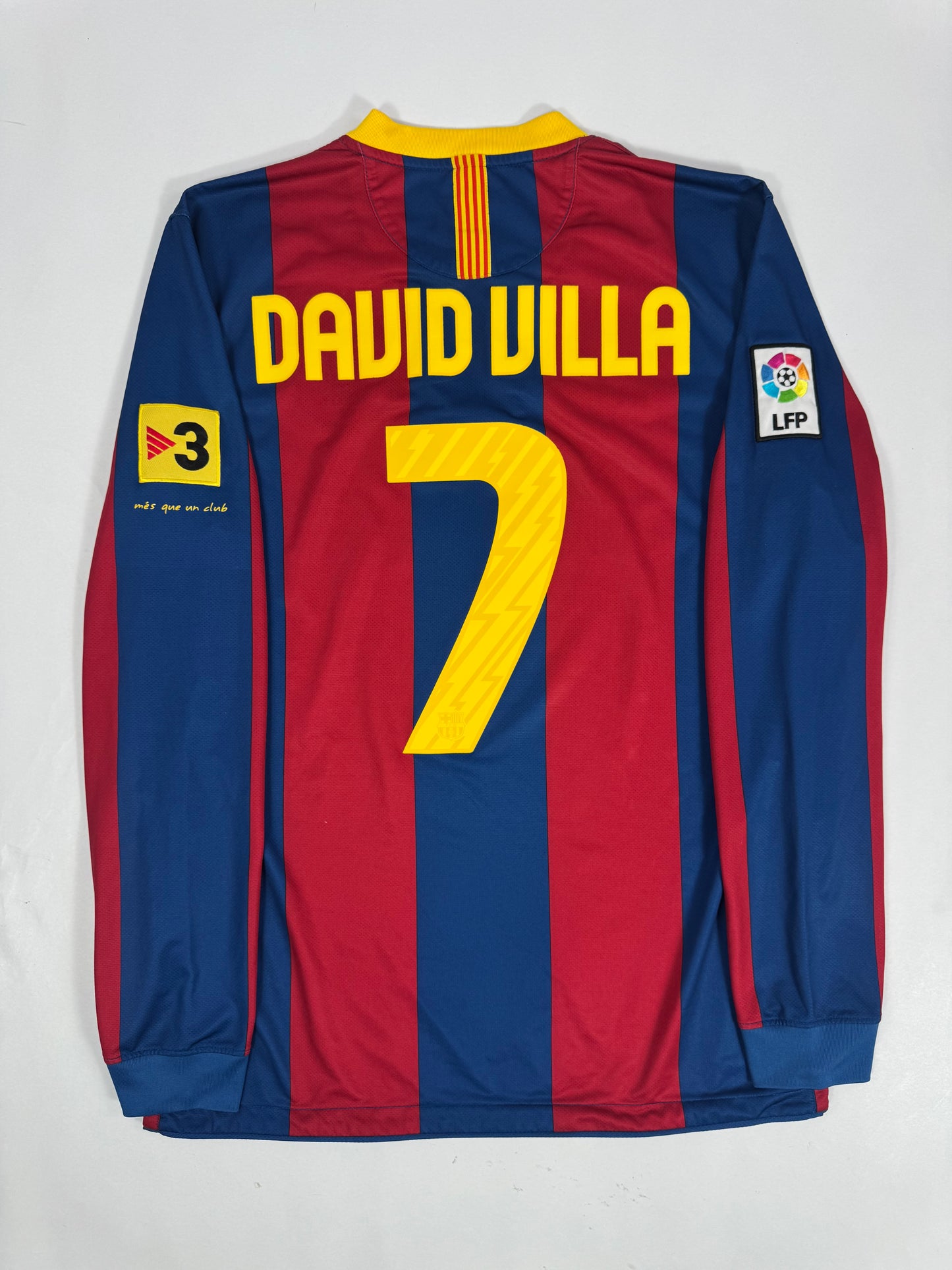 2010/11 NIKE FC BARCELONA HOME JERSEY LONG SLEEVE DAVID VILLA 7-(M)