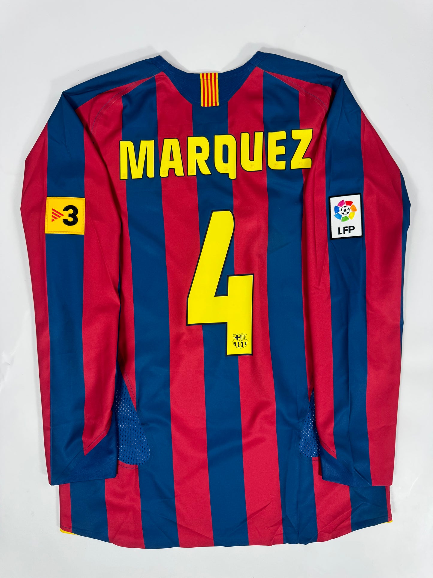 2025 RE ISSUE FC Barcelona Home 2005 T90 Long sleeve Jersey-RAFAEL MARQUEZ 4 (L)