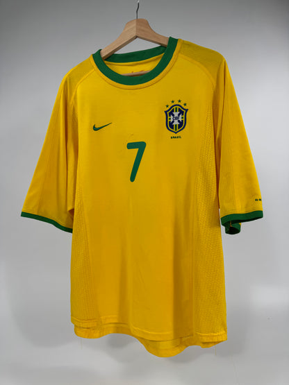 2001 NIKE BRAZIL HOME JERSEY RONALDINHO 7 (XL)