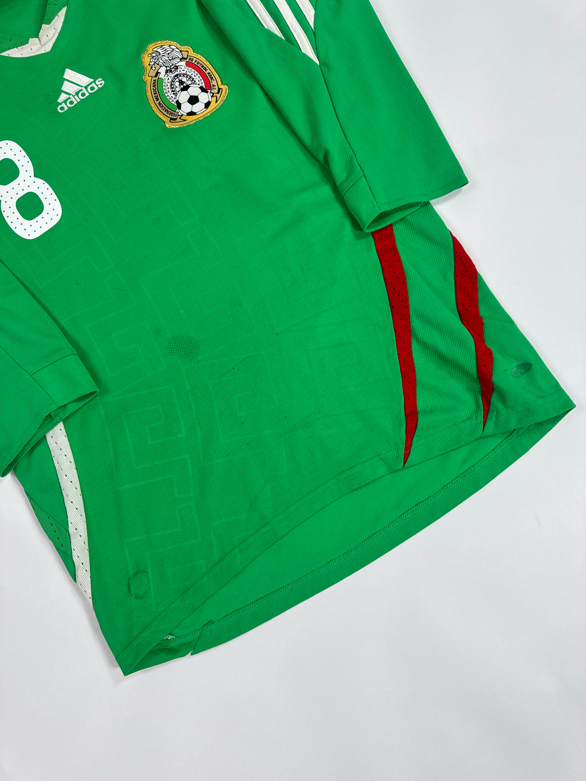 2009 ADIDAS MEXICO HOME JERSEY ISRAEL CASTRO 8 (S)