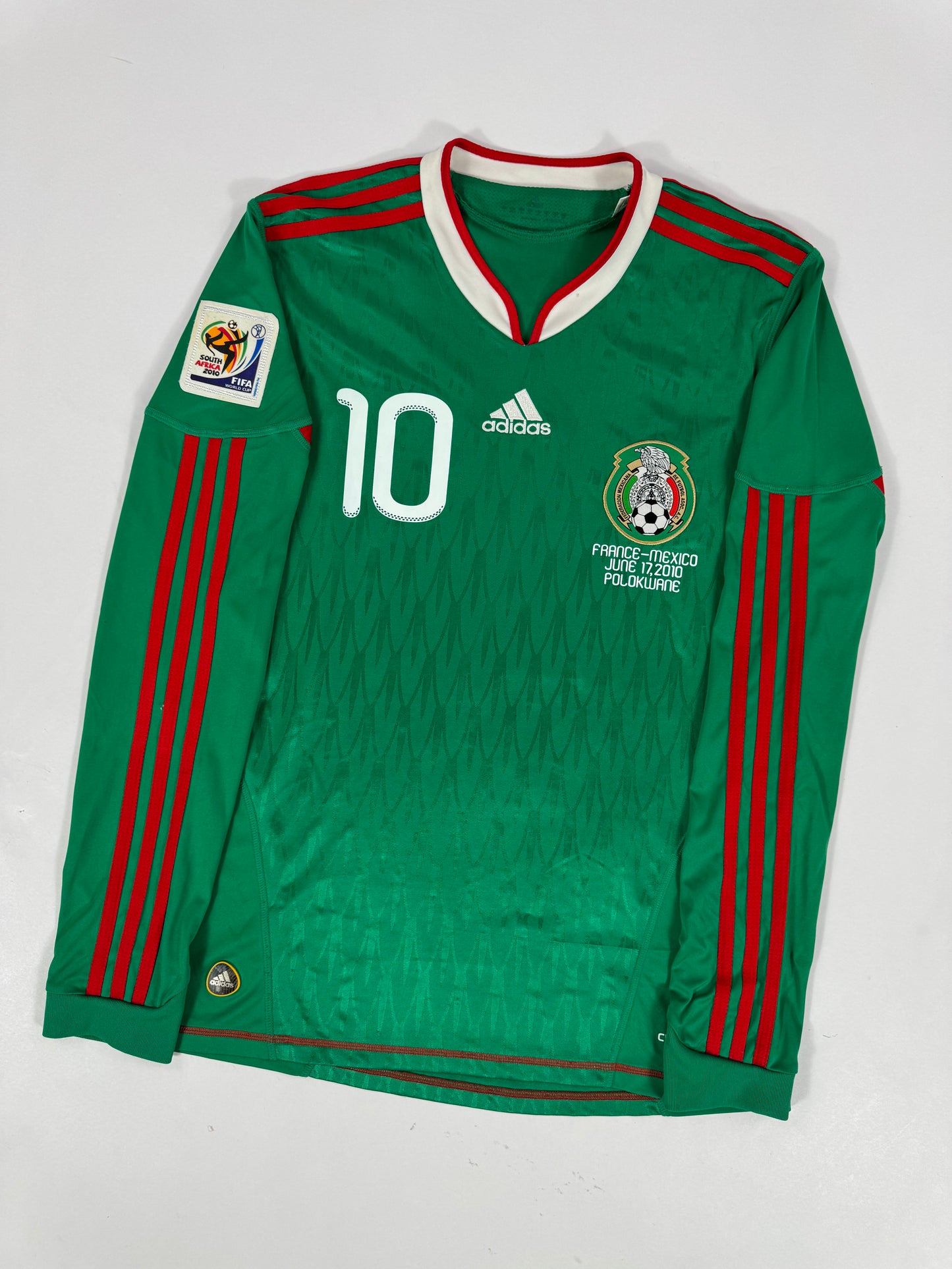 2010 ADIDAS MEXICO HOME JERSEY CUAUHTEMOC BLANCO 10-(M)