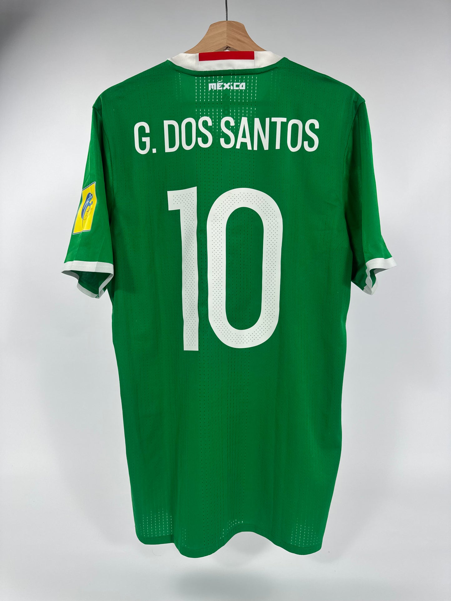 2017 ADIDAS MEXICO HOME JERSEY ADIZERO PLAYER ISSUE GIO DOS SANTOS SIZE 8 (L)