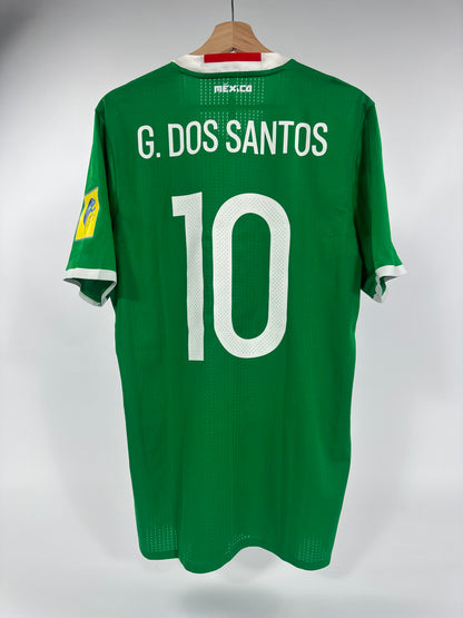 2017 ADIDAS MEXICO HOME JERSEY ADIZERO PLAYER ISSUE GIO DOS SANTOS SIZE 8 (L)