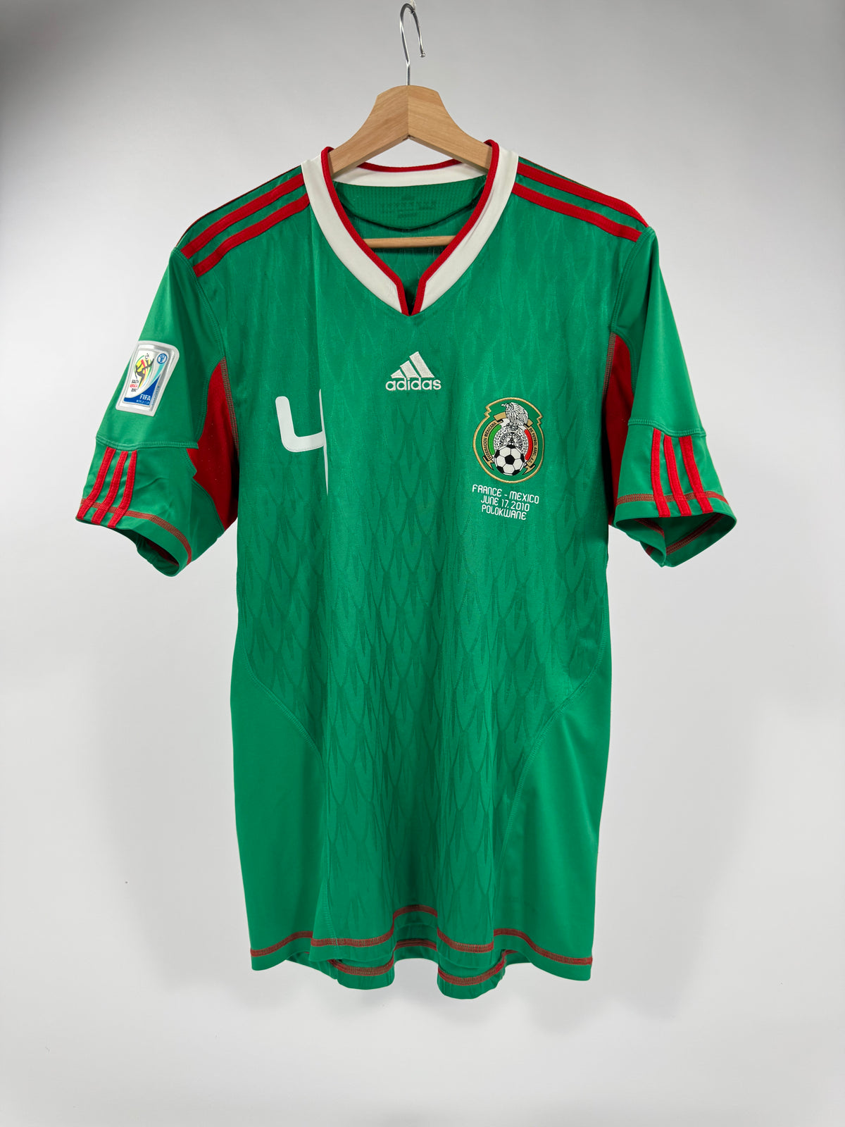 2010 WORLD CUP ADIDAS MEXICO HOME JERSEY RAFA MARQUEZ 4 (M)