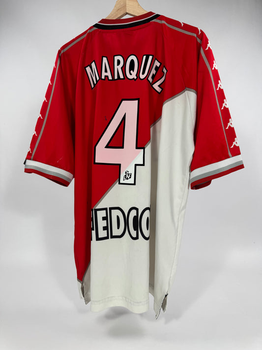 1999/2000 KAPPA AS MONACO HOME JERSEY MARQUEZ 4-(XL)