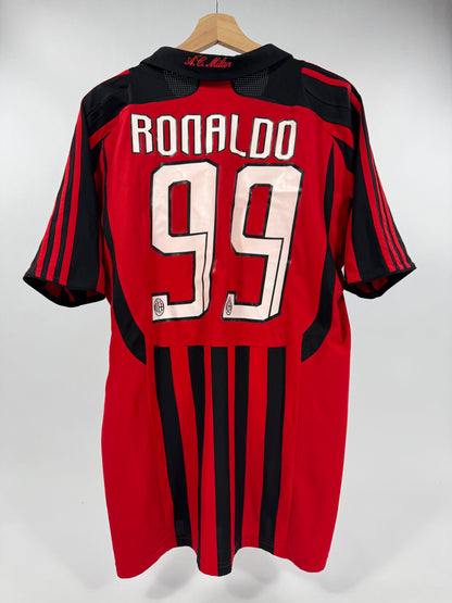 2007/08 ADIDAS AC MILAN HOME JERSEY RONALDO 99 (L)