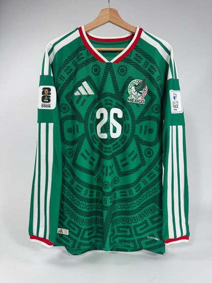 2026 ADIDAS MEXICO WORLD CUP HOME JERSEY LONG SLEEVE BRIAN GUTIERREZ 26 (M)