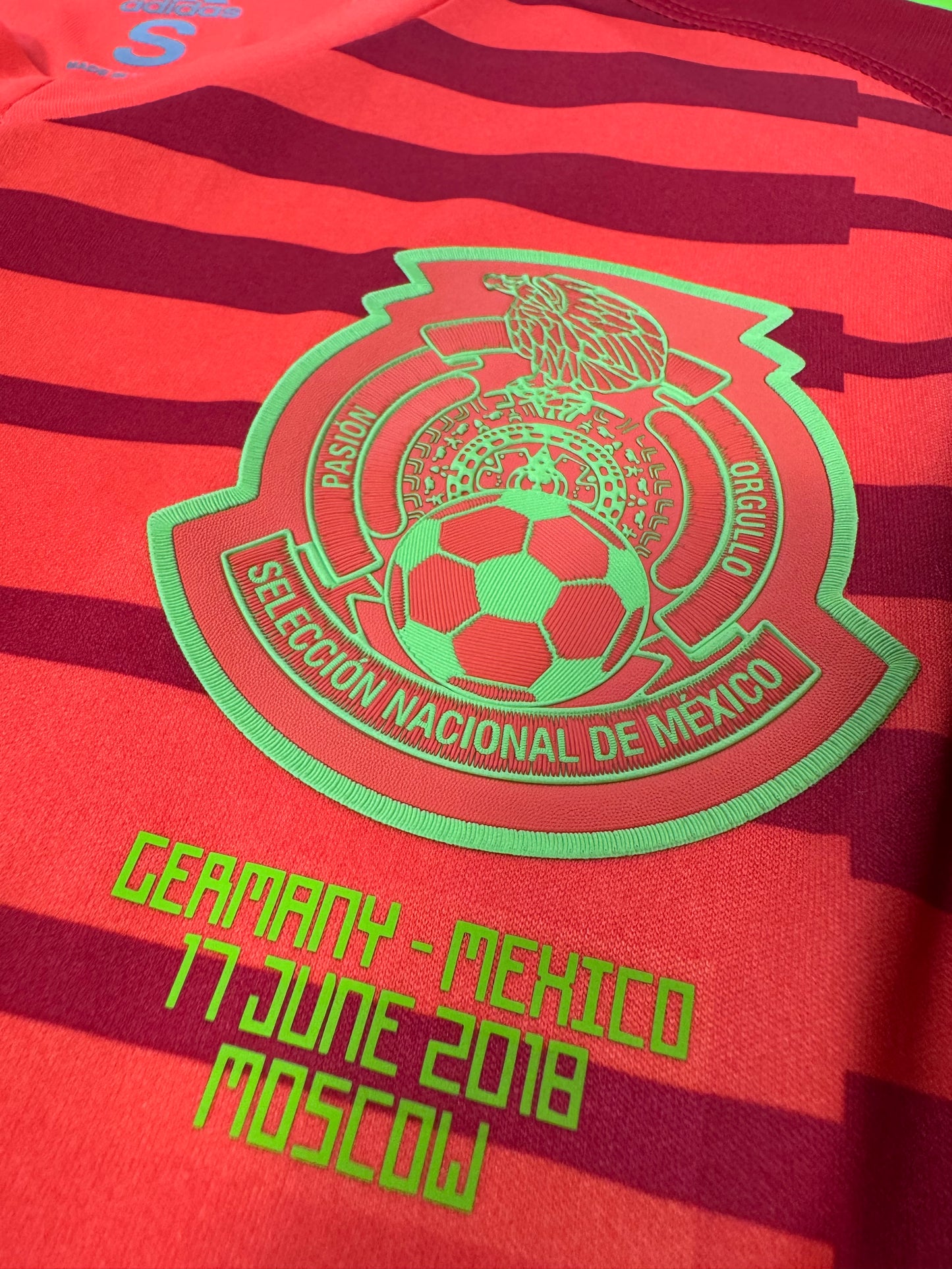2018 WORLD CUP ADIDAS MEXICO GK JERSEY OCHOA 13 PLAYER ISSUE (UTILERIA) (S)