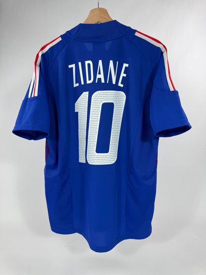 2002 ADIDAS FRANCE HOME JERSEY ZIDANE 10-(M)