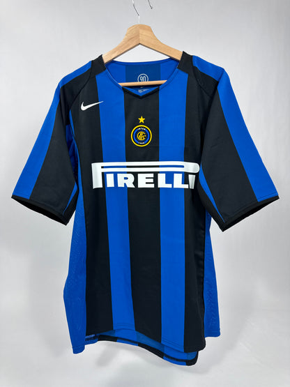 2005/06 NIKE T90 INTER MILAN HOME JERSEY ADRIANO 10-(LARGE)
