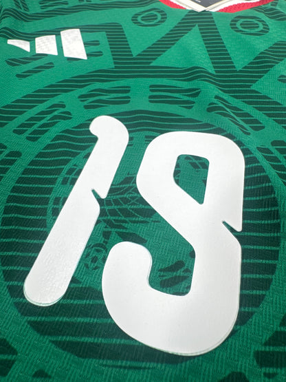 2026 ADIDAS MEXICO WORLD CUP HOME JERSEY LONG SLEEVE GILBERTO MORA 19 (XL) PLAYER VERSION