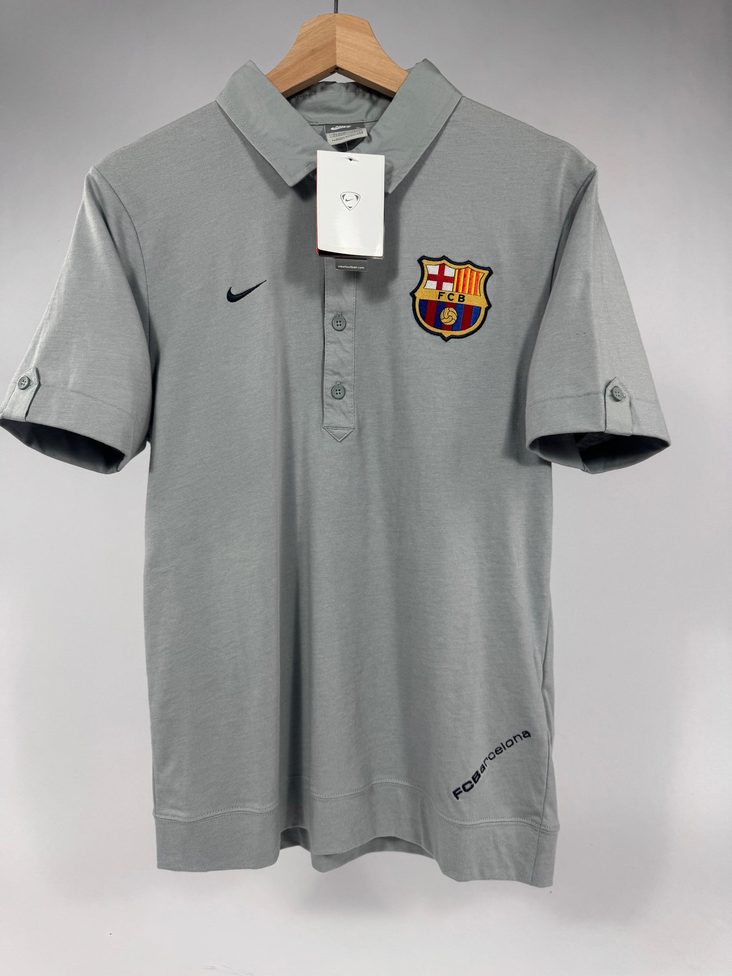 2007 NIKE FC BARCELONA TRAVEL POLO-(S)