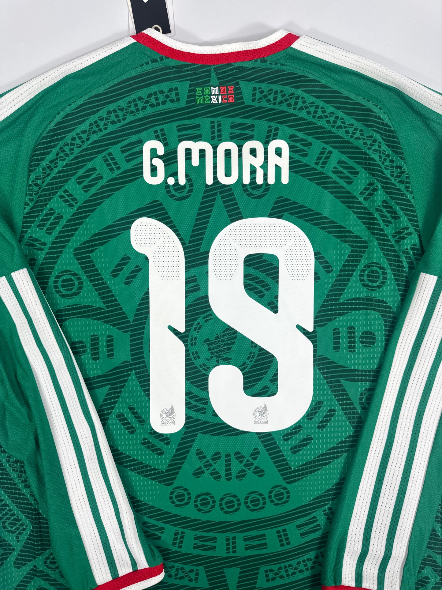 2026 ADIDAS MEXICO WORLD CUP HOME JERSEY LONG SLEEVE GILBERTO MORA 19 (XL) PLAYER VERSION
