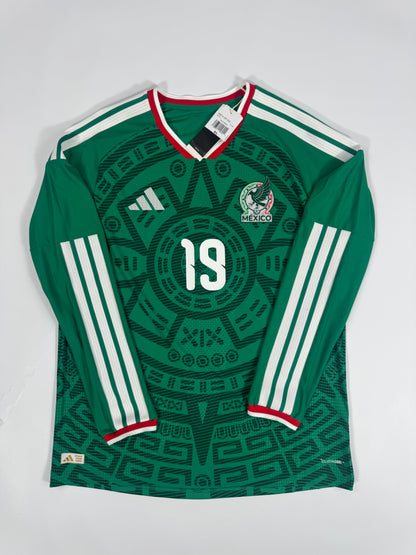 2026 ADIDAS MEXICO WORLD CUP HOME JERSEY LONG SLEEVE GILBERTO MORA 19 (XL) PLAYER VERSION