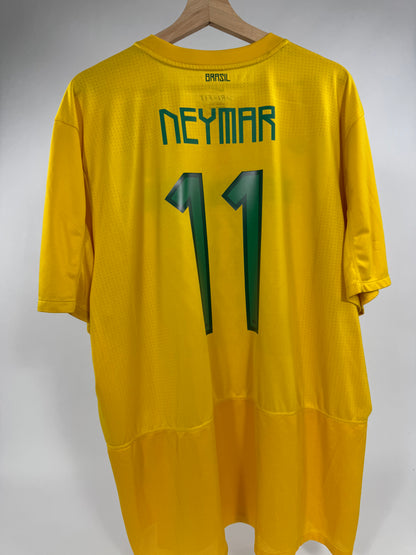 2011 NIKE BRAZIL HOME JERSEY NEYMAR 11-(XXL)