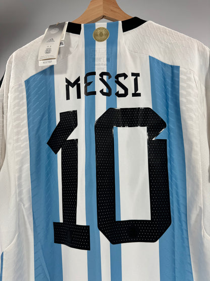 2022 ADIDAS ARGENTINA AUTHENTIC PLAYER VERSION HOME JERSEY MESSI 10 NEW WITH TAGS (L)