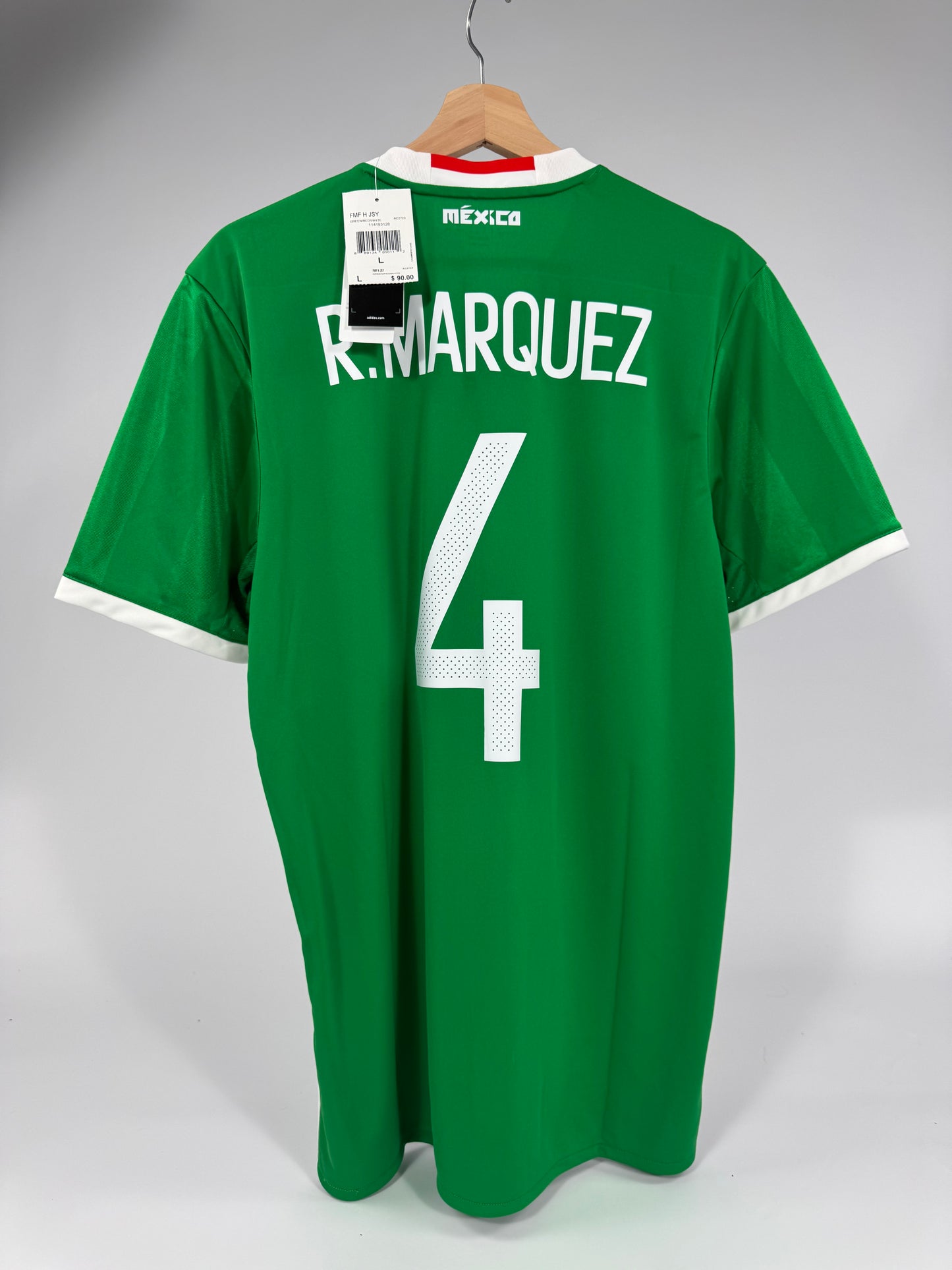 2016 ADIDAS MEXICO HOME JERSEY MARQUEZ 4(L) NEW WITH TAGS
