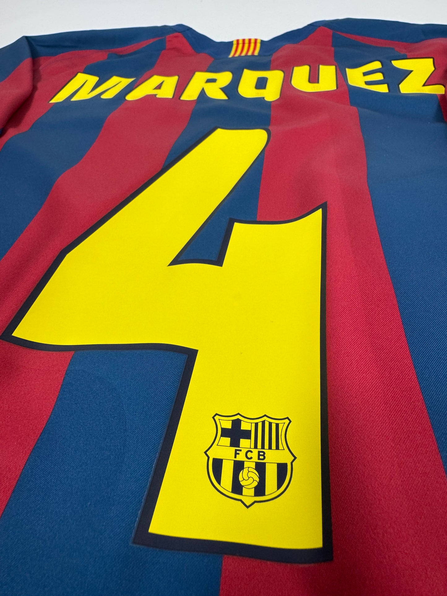 2025 RE ISSUE FC Barcelona Home 2005 T90 Long sleeve Jersey-RAFAEL MARQUEZ 4 (L)
