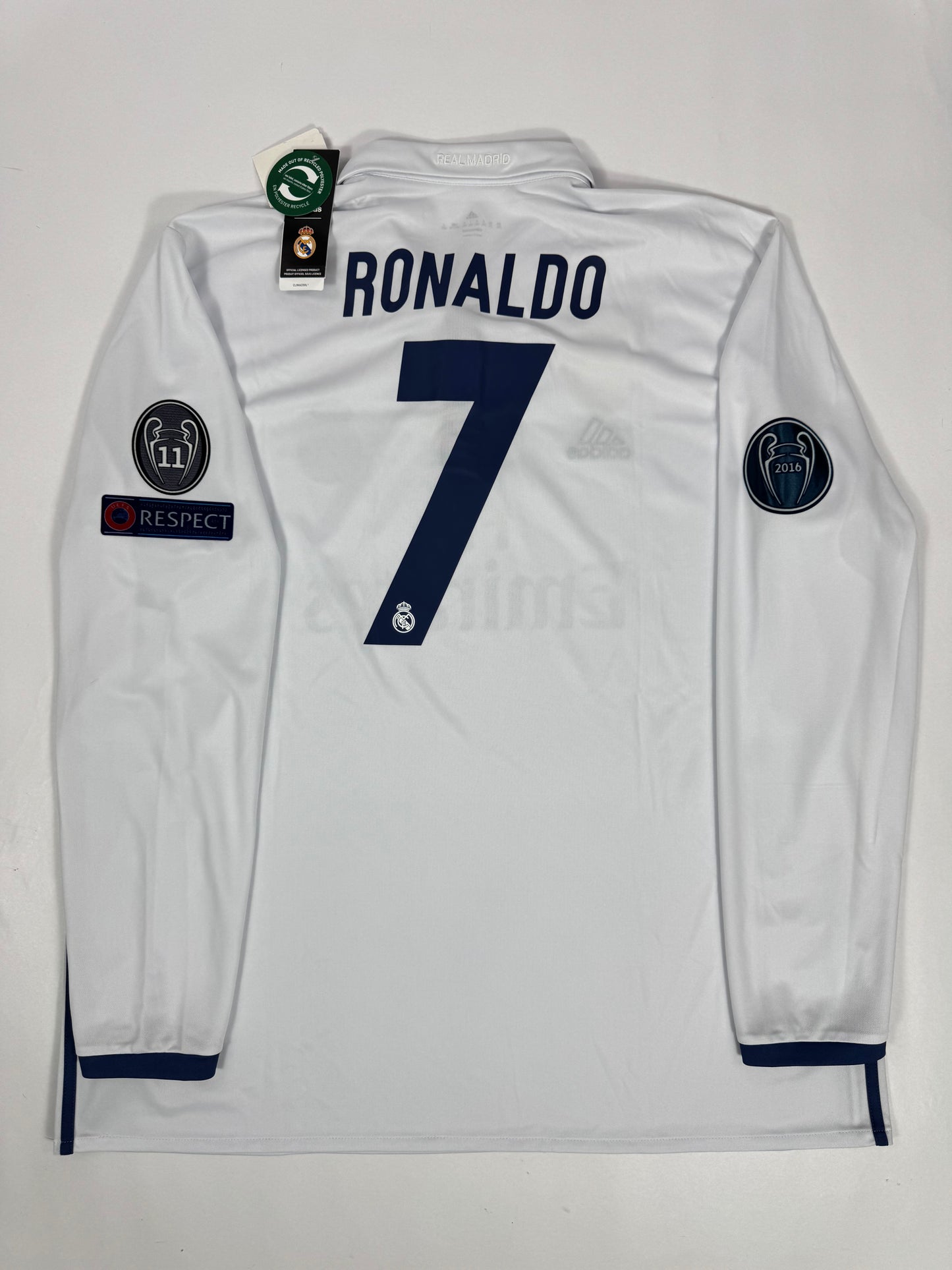 2017 ADIDAS REAL MADRID HOME JERSEY LONG SLEEVE RONALDO 7 NEW WITH TAGS (XXL)