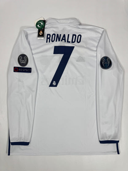 2017 ADIDAS REAL MADRID HOME JERSEY LONG SLEEVE RONALDO 7 NEW WITH TAGS (XXL)