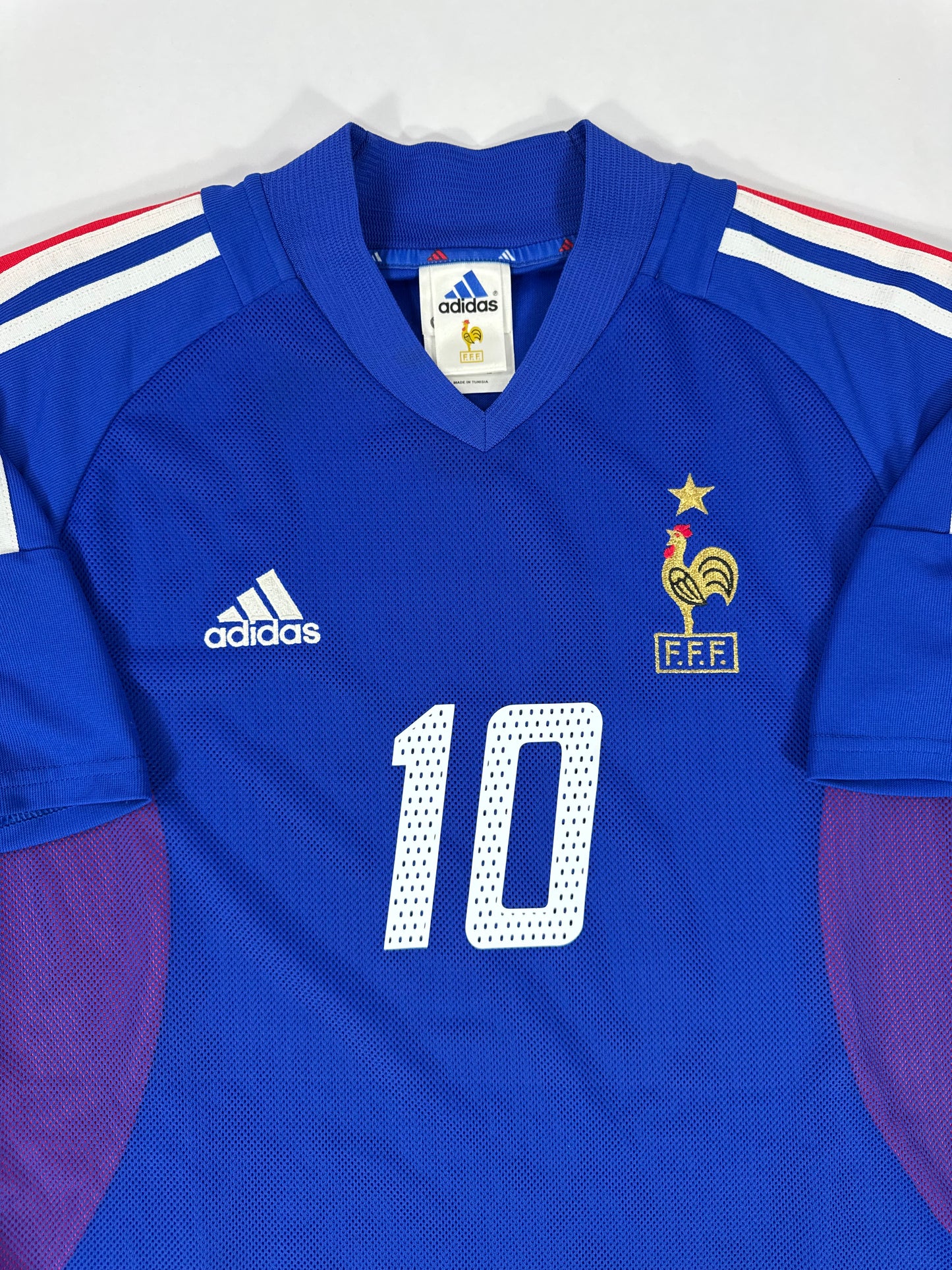 2002 ADIDAS FRANCE HOME JERSEY ZIDANE 10-(M)