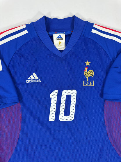 2002 ADIDAS FRANCE HOME JERSEY ZIDANE 10-(M)