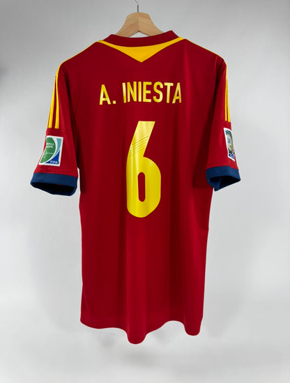 2013 ADIDAS SPAIN HOME JERSEY INIESTA 6-(L)