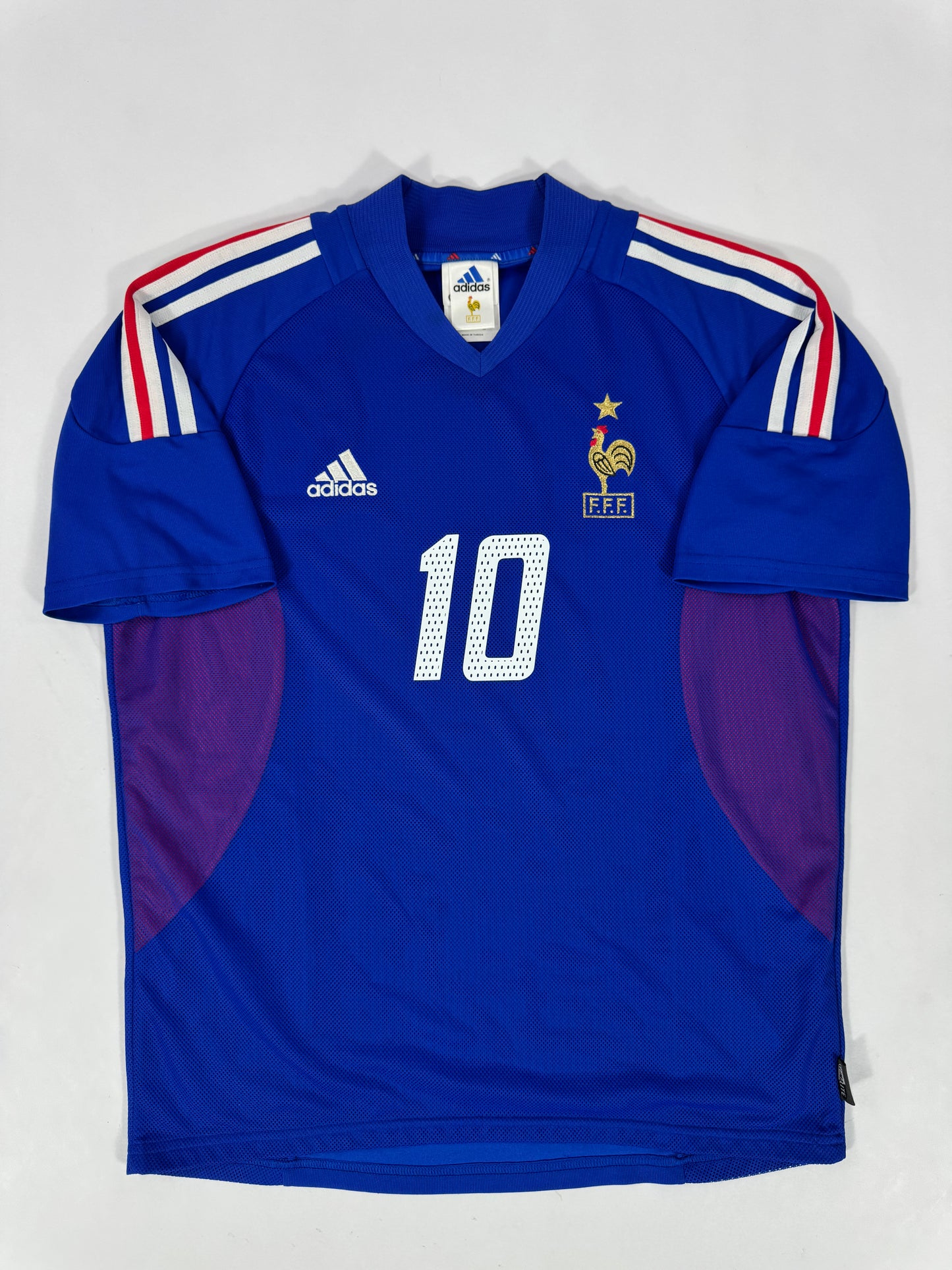 2002 ADIDAS FRANCE HOME JERSEY ZIDANE 10-(M)
