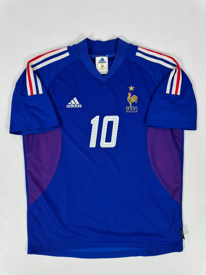 2002 ADIDAS FRANCE HOME JERSEY ZIDANE 10-(M)
