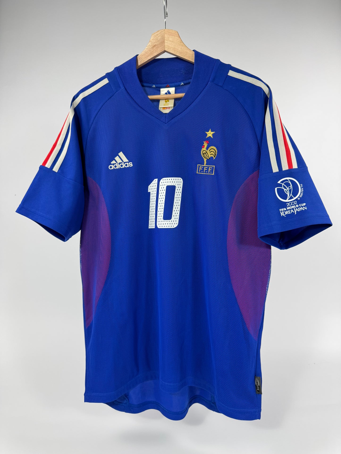 2002 ADIDAS FRANCE HOME JERSEY ZIDANE 10 (M)