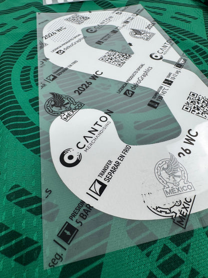 2026 OFFICIAL MEXICO WORLD CUP HOME NAME SET RAUL JIMENEZ 9