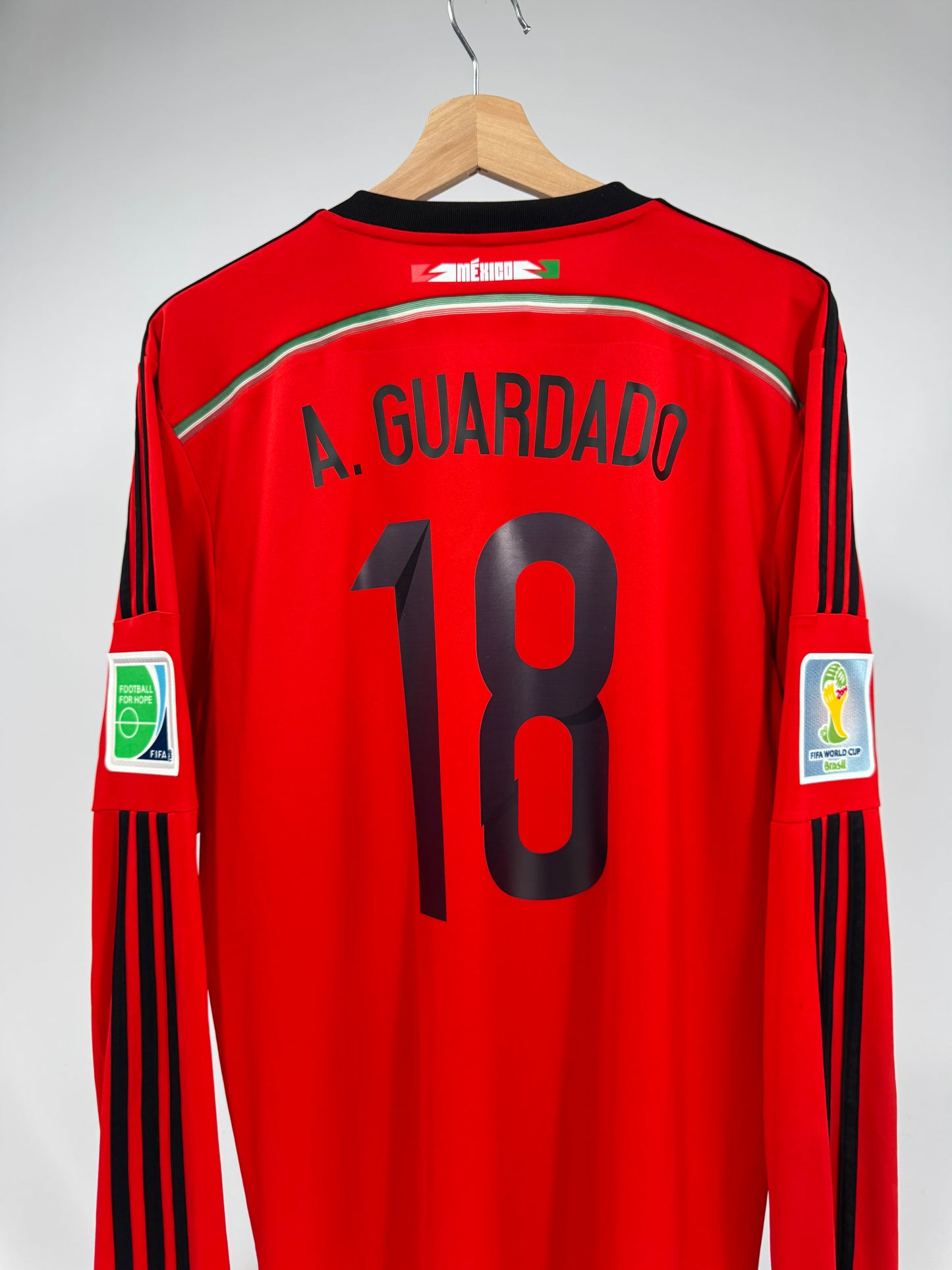 2014 ADIDAS MEXICO AWAY JERSEY ANDRES GUARDADO 18 LONG SLEEVE (L)