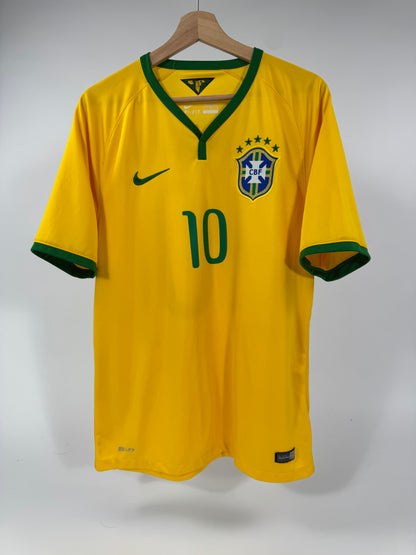 2014 NIKE BRAZIL HOME JERSEY NEYMAR JR 10 (LARGE)