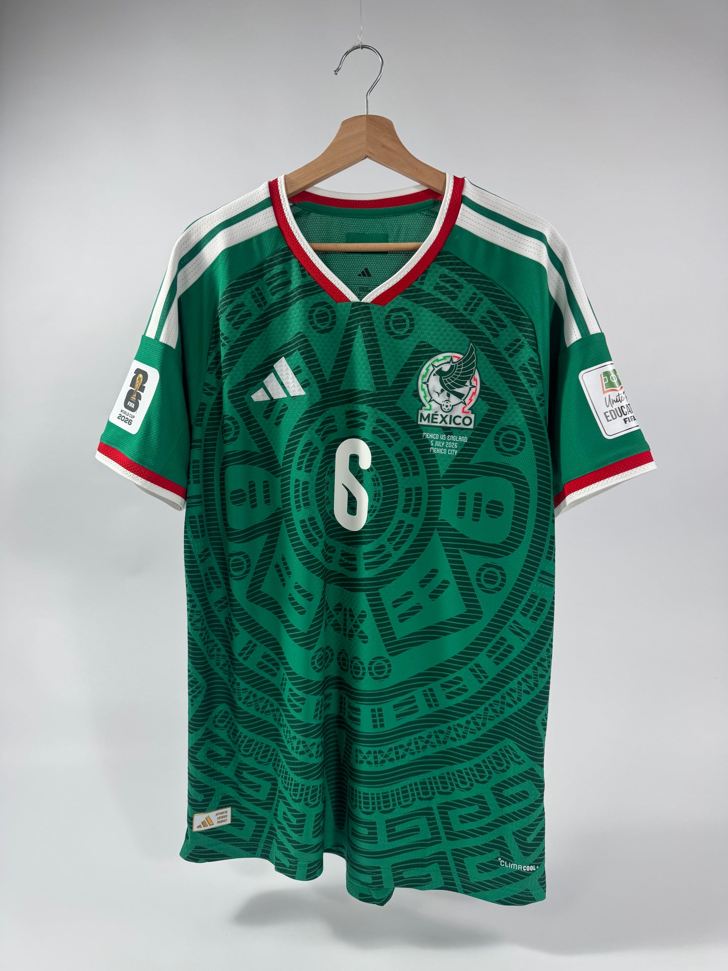 2026 ADIDAS MEXICO HOME AUTHENTIC JERSEY NEW WITH TAGS ERIK LIRA 6 (L)