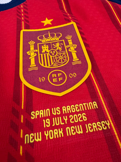 2026 ADIDAS SPAIN AUTHENTIC PLAYER VERSION HOME JERSEY LAMINE YAMAL 19 WORLD CUP FINAL (XL)