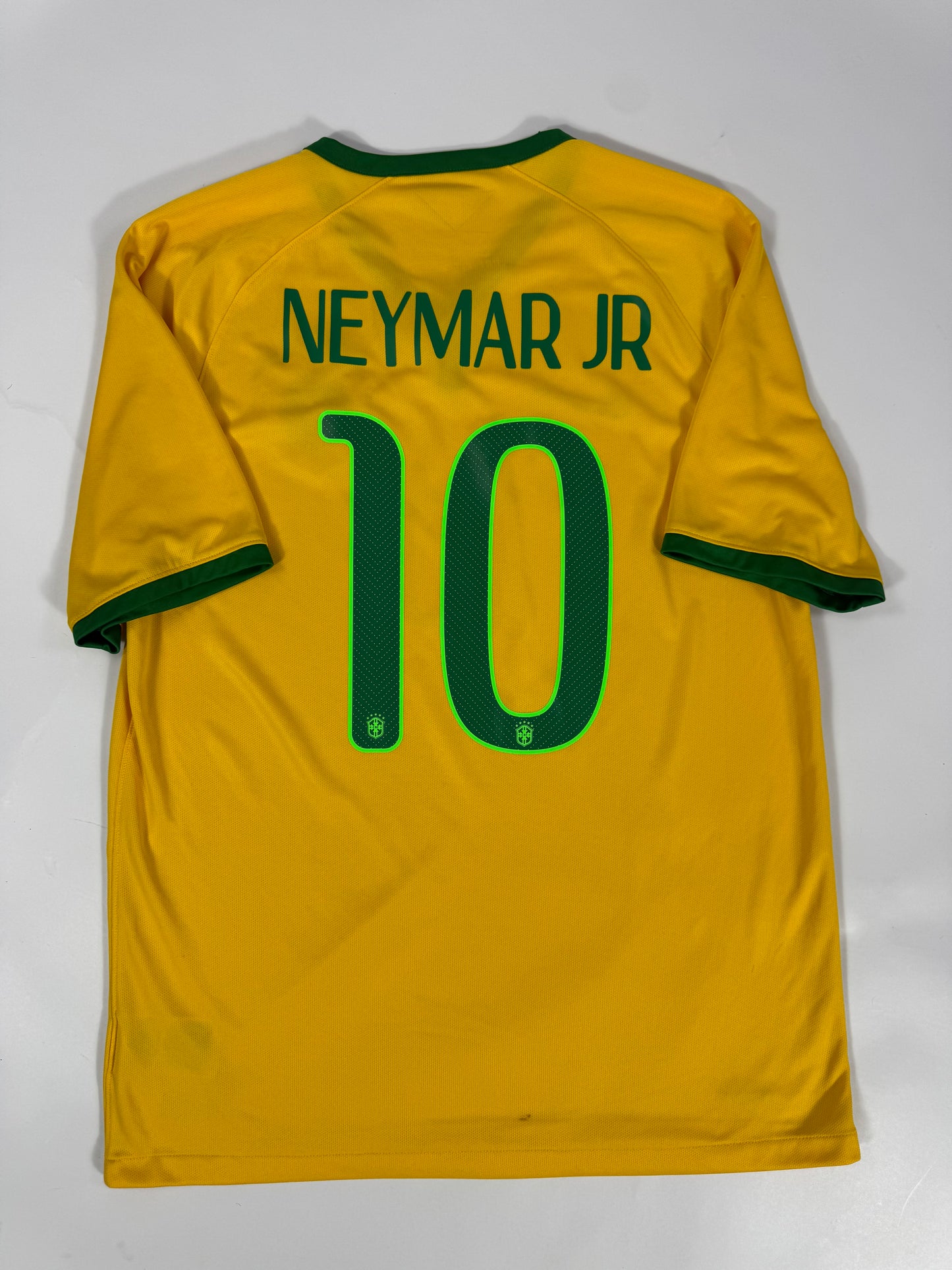 2014 NIKE BRAZIL HOME JERSEY NEYMAR JR 10 (LARGE)
